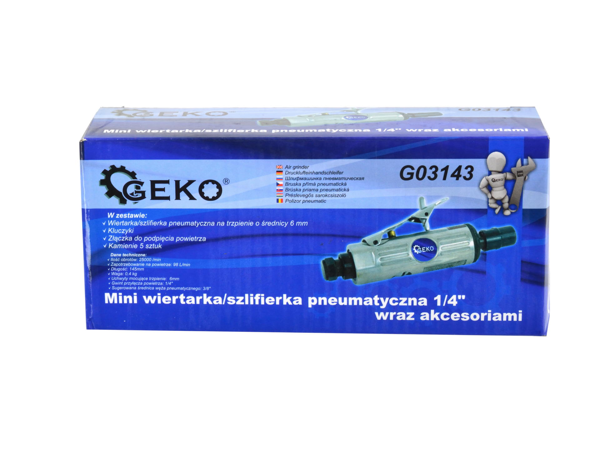 Kit per smerigliatrice pneumatica, mini smerigliatrice dritta per riparazione pneumatici e altre applicazioni, con accessori
