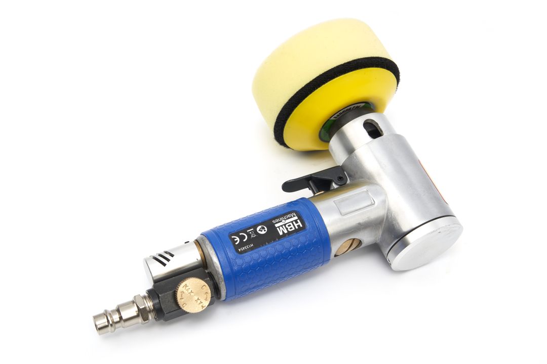 Levigatrice pneumatica, aria orbitale casuale, mini per auto, lucidatore con tamponi  70 mm