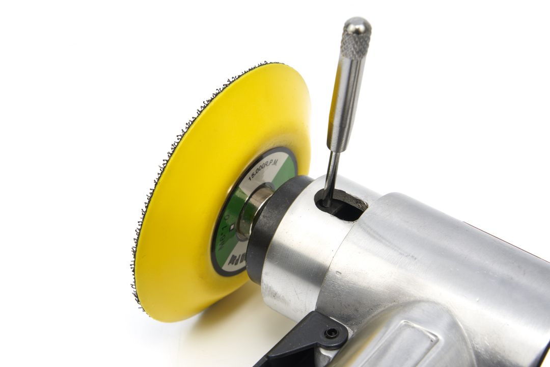 Levigatrice pneumatica, aria orbitale casuale, mini per auto, lucidatore con tamponi  70 mm