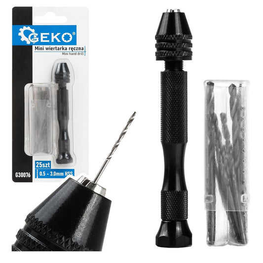 Mini trapano a mano di precisione con set -kit 25 punte HSS