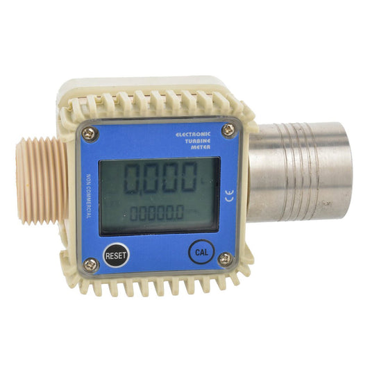 Misuratore di portata digitale a turbina, 1" NPT flussometro del carburante, misuratori del flusso con display lcd, per diesel kerosene benzina, 10 - 120 l/min