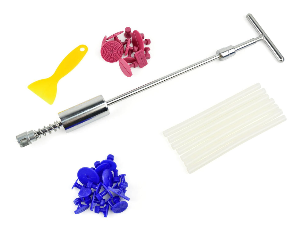 Kit-set tira bolle, tirabolli auto per riparazione ammaccature grandine carrozzeria, levabolle, ventosa carrozzeria per rimozione grandine