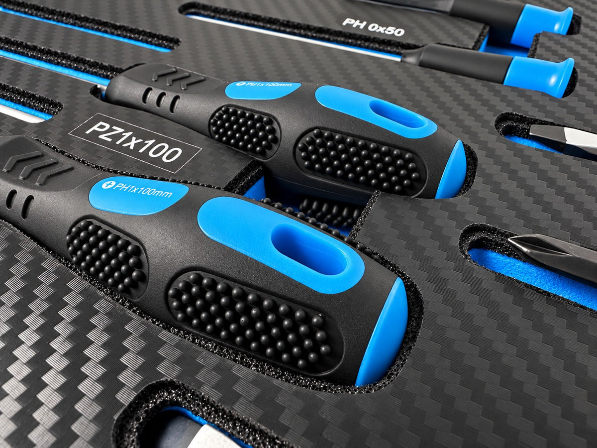 Modulo con inserto in schiuma per carrelli portautensili, kit cacciaviti professionali, 21 pezzi Gebo Tools