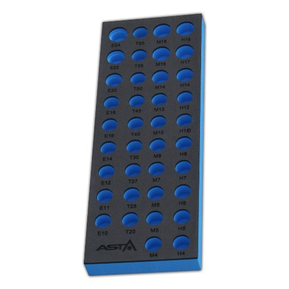 Modulo con inserto in schiuma espansa per carrelli portautensili vuoto,  inserti e chiavi a bussola, 39 x 14 cm ,supporto organizer portattrezzi
