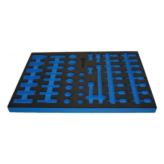 Modulo con inserto in schiuma espansa per carrelli portautensili vuoto, per chiavi a bussola  ,supporto organizer portattrezzi