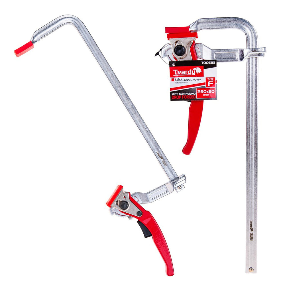 Morsetto per falegnameria con cricchetto  250x80 mm
