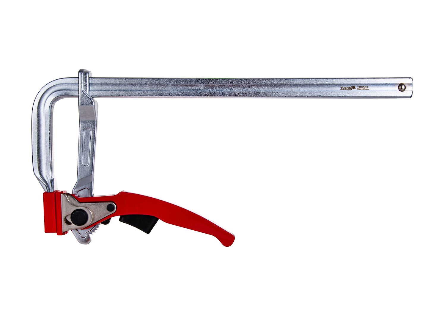 Morsetto da falegname tipo F con cricchetto 300 × 120 mm
