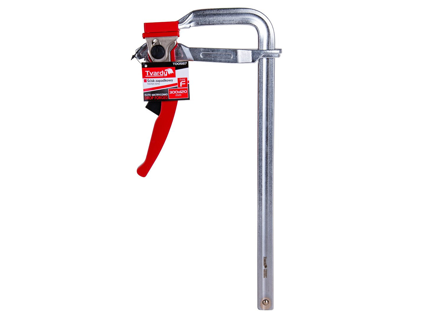 Morsetto da falegname tipo F con cricchetto 300 × 120 mm