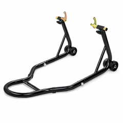 Cavalletto per ruote posteriori per il sollevamento della moto bici garage capacità carico max. 300kg, cavalletto supporto per moto bici da officina adatto testa della forcella a doppia u + l, Redats