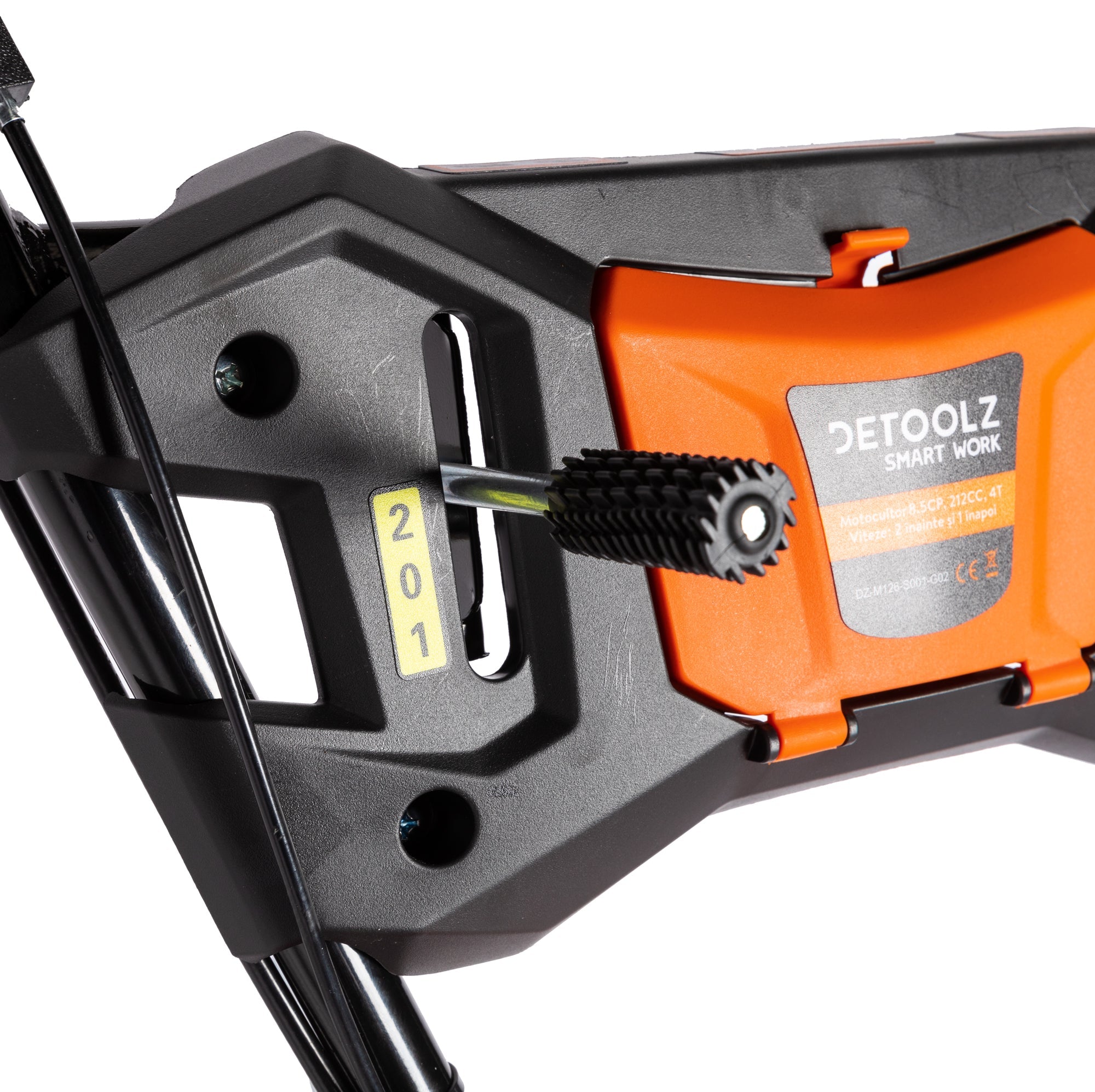 Motocoltivatore da 8, 5 CV - motore a scoppio a benzina 212 cc 4 tempi, 2+1 velocità, motozappa, Detoolz