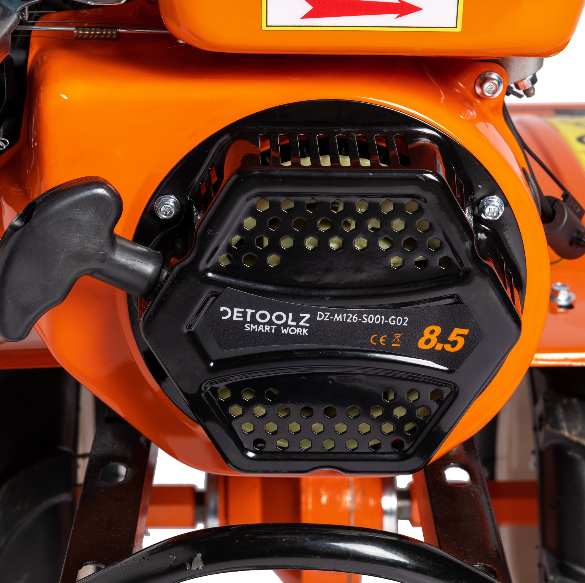 Motocoltivatore da 8, 5 CV - motore a scoppio a benzina 212 cc 4 tempi, 2+1 velocità, motozappa, Detoolz