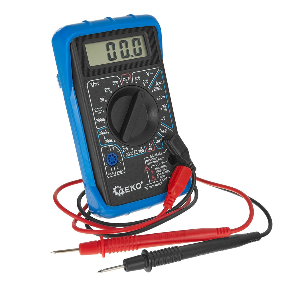 Multimetro digitale, tester portatile, conta tensione ca cc/corrente DC 0.2 - 500V AC 200- 500V, con cicalino acustico