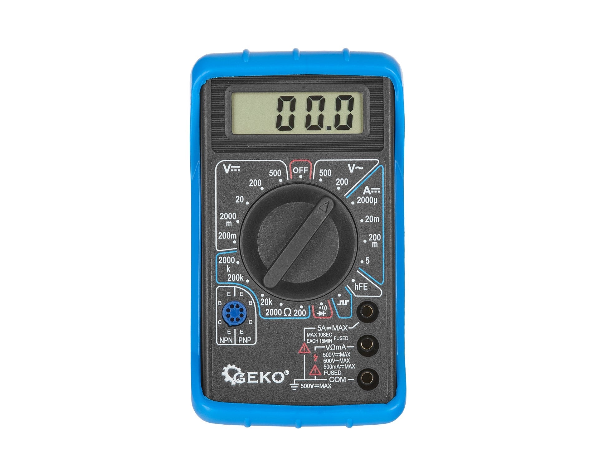 Multimetro digitale, tester portatile, conta tensione ca cc/corrente DC 0.2 - 500V AC 200- 500V, con cicalino acustico