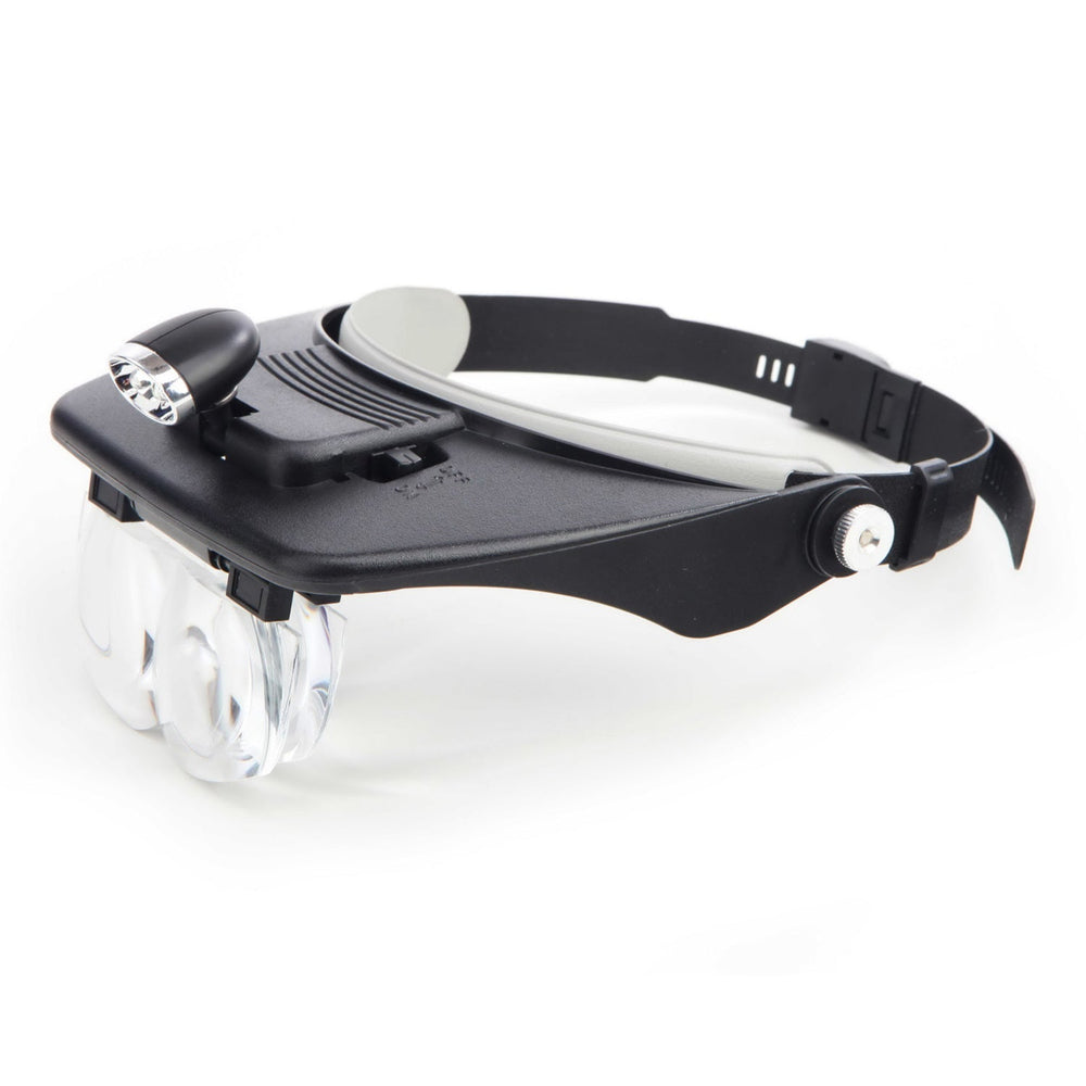 Occhiali con lenti d’ingrandimento da testa, intercambiabili, con illuminazione LED ,visiera casco lente per hobby e lavori precisione Hbm Machines Olanda