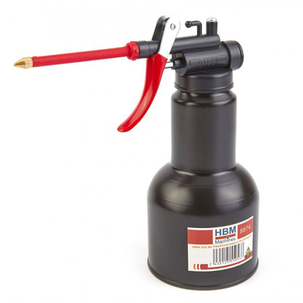 Oliera caraffa graduata misuratore contenitore per acqua bianco, caraffa distributore d'olio con beccuccio robusto per il trasferimento dell'olio con coperchio a becco lungo per liquidi automobilistici, 500ml Hbm