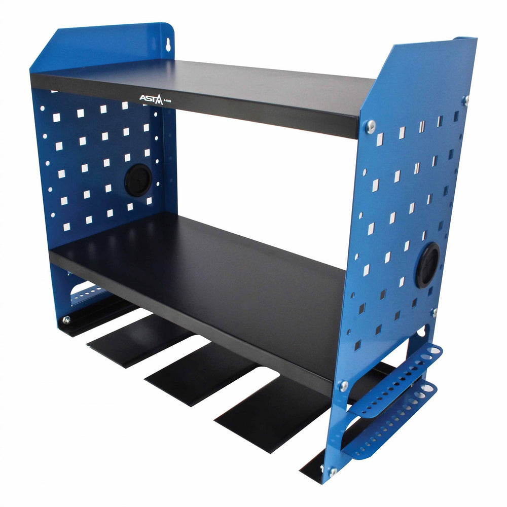 Organizzatore per attrezzi da parete, supporto attrezzi elettrici e cacciaviti, scaffale portautensili in metallo, per garage e officina,46 x 41 x 22 cm Satra