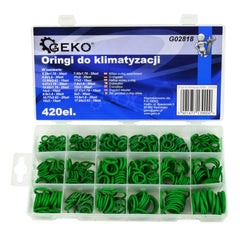 Misure verde o-ring assortimento kit, O-ring silicone guarnizioni di tenuta, per aria condizionata, automobile, impianti idraulici, 500 kg GB0534