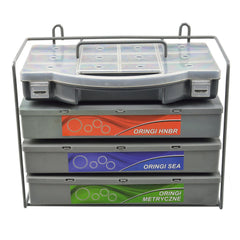 900 pezzi kit di O-ring in gomma, set assortito di O-ring universali per rubinetti automobilistici, collegamenti aria o gas, guarnizione resistente all'olio e al calore-alte temperature, anello assortimento kit