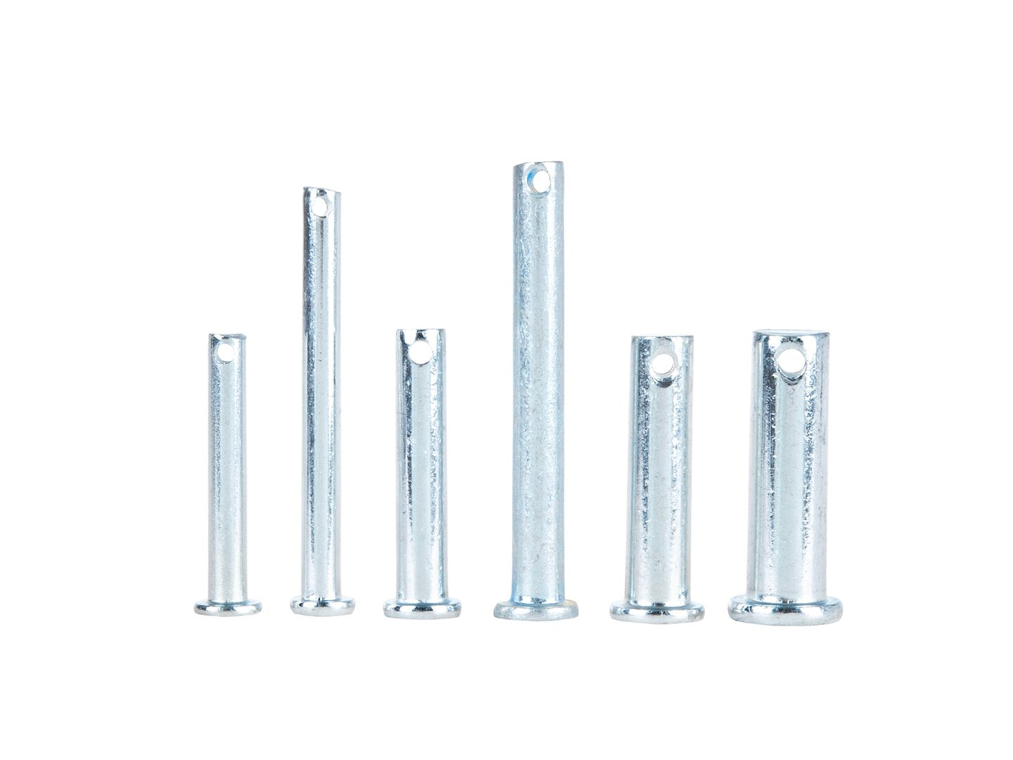 Perni Clevis con assortimento di pin, acciaio inox, singolo foro testa piatta, 60 pezzi, Geko