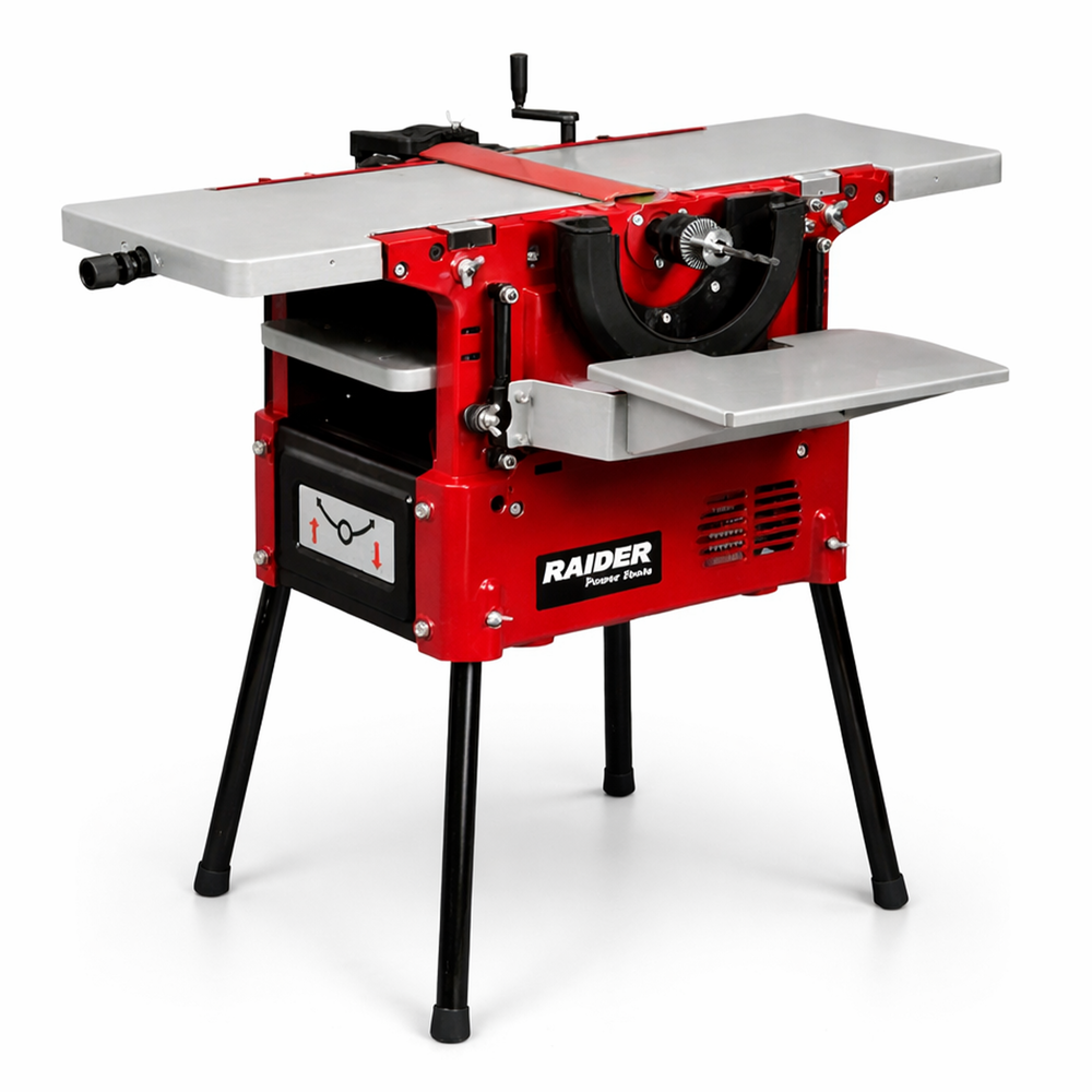 Pialla combinata a filo e spessore per legno, piallatrice 2200 W 230V con banco, elettrica con doppia lama e 5500 tagli al minuto