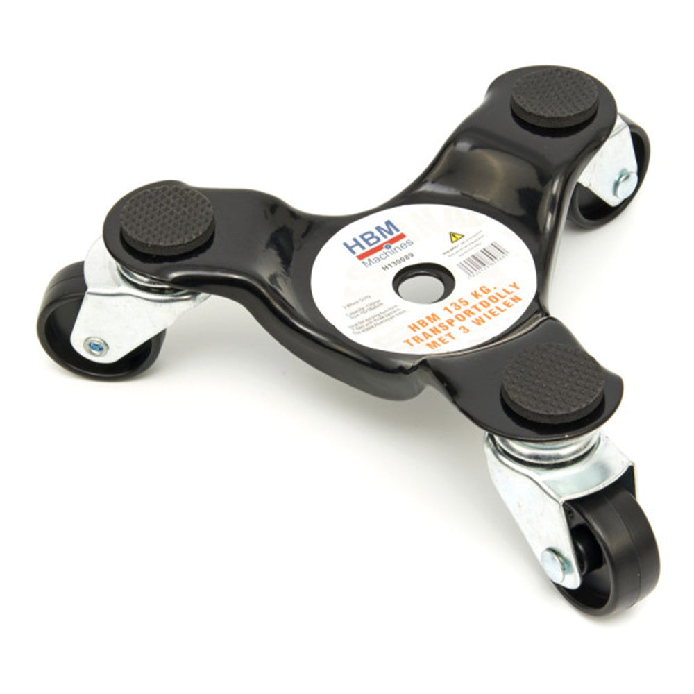 Piattaforma carico girevole con 3 ruote girevoli 135 kg Hbm