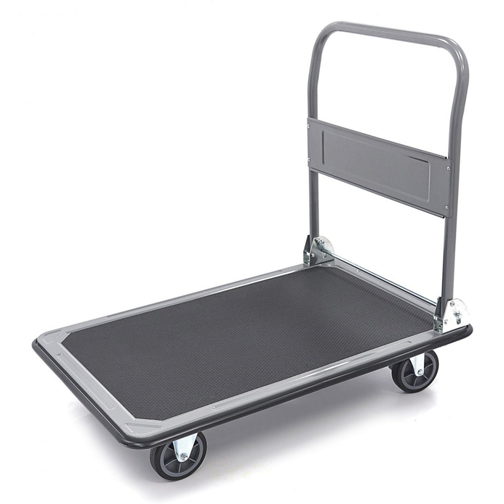 Piattaforma carrello pieghevole per carichi pesanti 350 kg a una mano, con ruote freno
