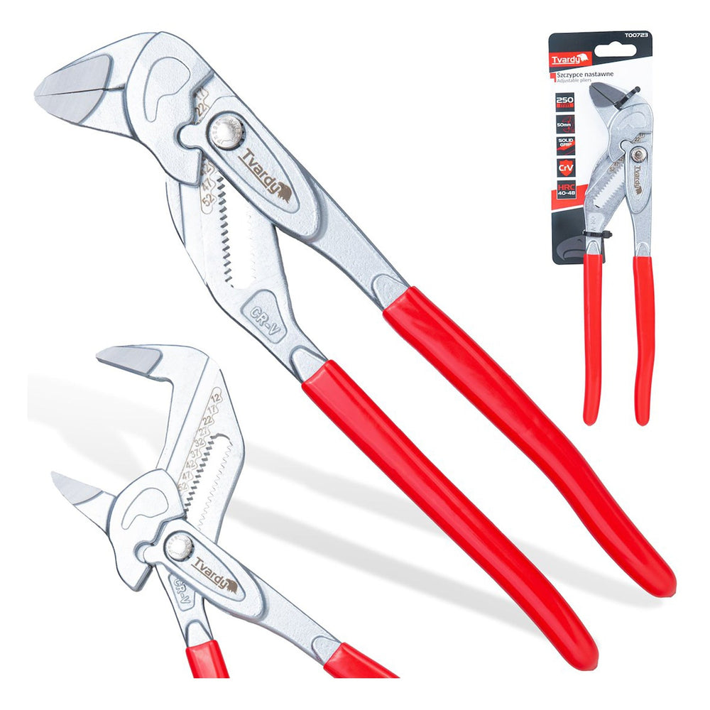 Pinza 250 mm regolabile, in acciaio Cr-V – utensile universale, Tvardy