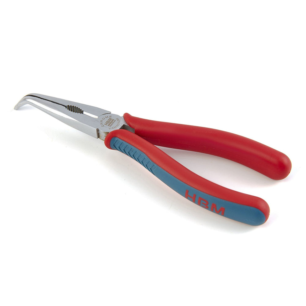 Pinza a becchi lunghi curvi 200 mm