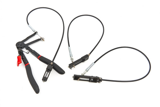 Pinza con cavo intercambiabile per fascette elastiche autostringenti, per manicotti auto moto con flex Hbm