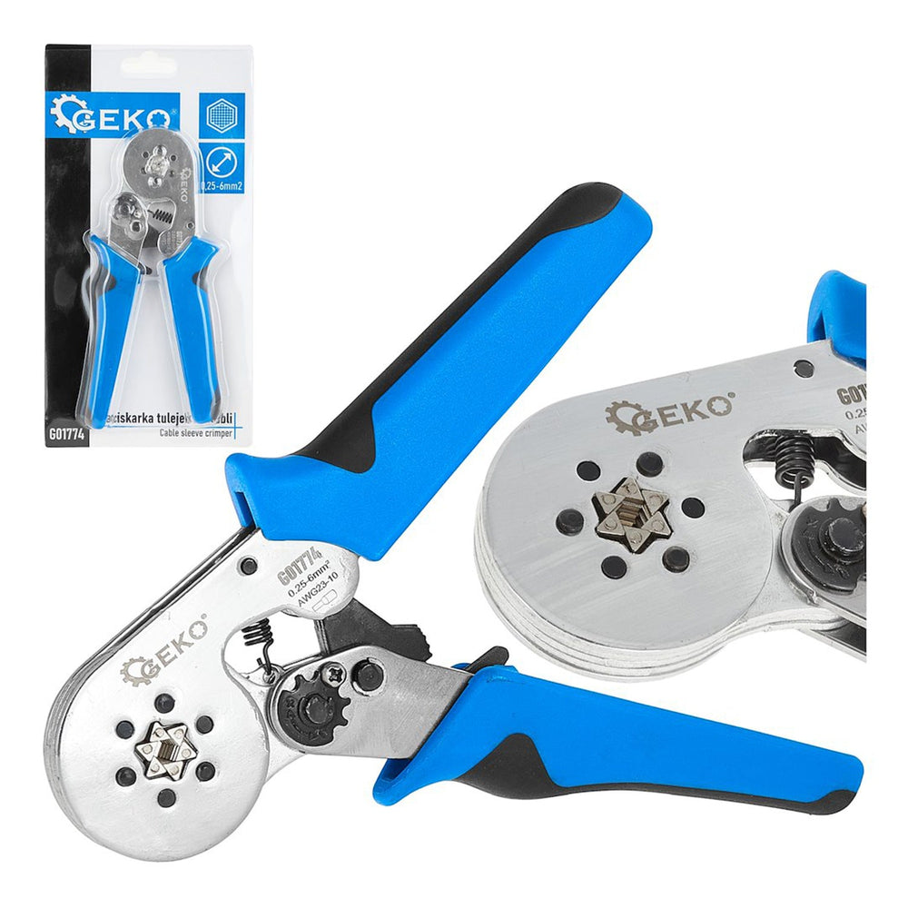Pinza crimpatrice, pressatrice per terminali elettrici, per connettore auto 0.25-6 mm² Geko
