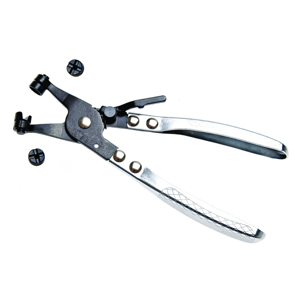 Pinza curva per fascette elastiche auto, stringitubo universale, a clic per montaggio smontaggio morsetti, Topmaster Pro