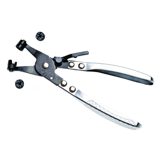 Pinza curva per fascette elastiche auto, stringitubo universale, a clic per montaggio smontaggio morsetti, Topmaster Pro