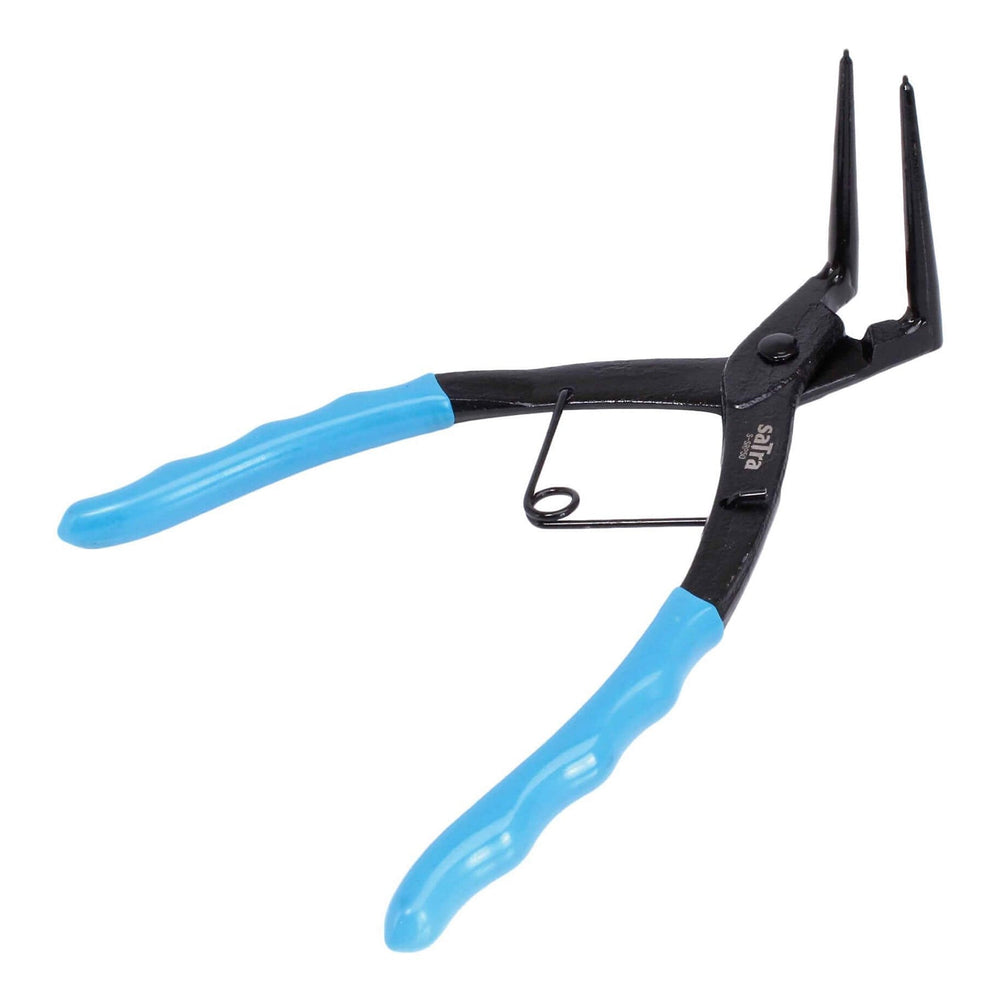 Pinza per anelli Seeger interni con punta curva a 90 gradi  ,180 mm(7'')