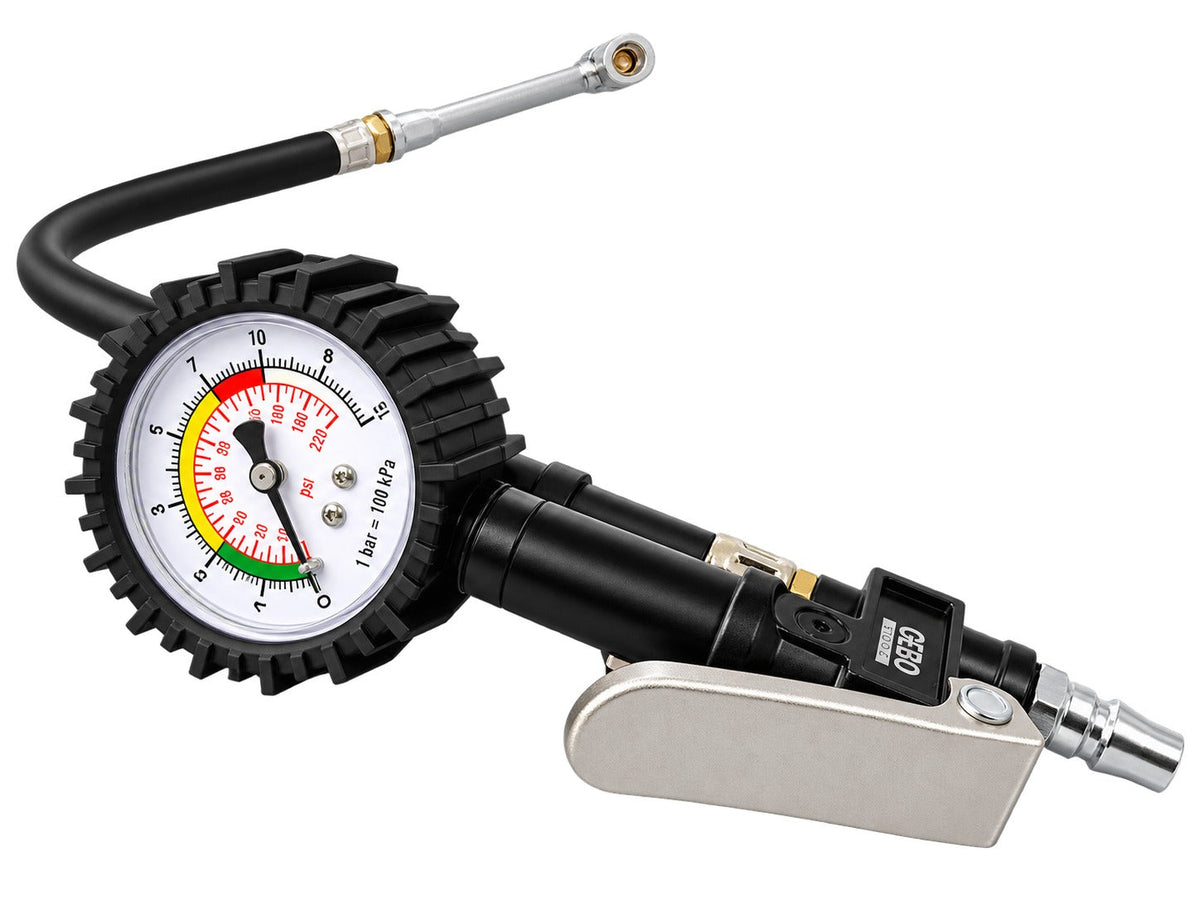 Pistola con manometro analogico per gonfiaggio pneumatici 0-15 Bar Gebo Tools