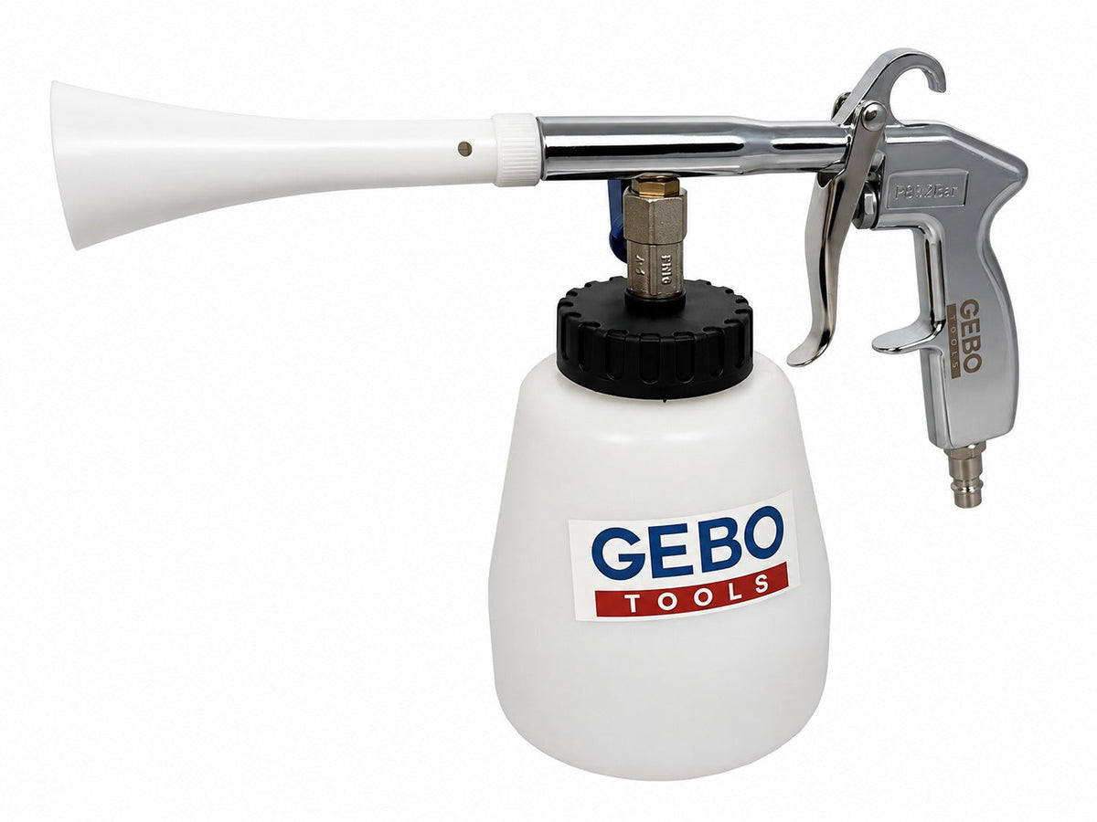 Kit pistola per soffiaggio a secco, pulizia, lavaggio interno auto ad aria compressa Tornador, modello 2 Gebo Tools