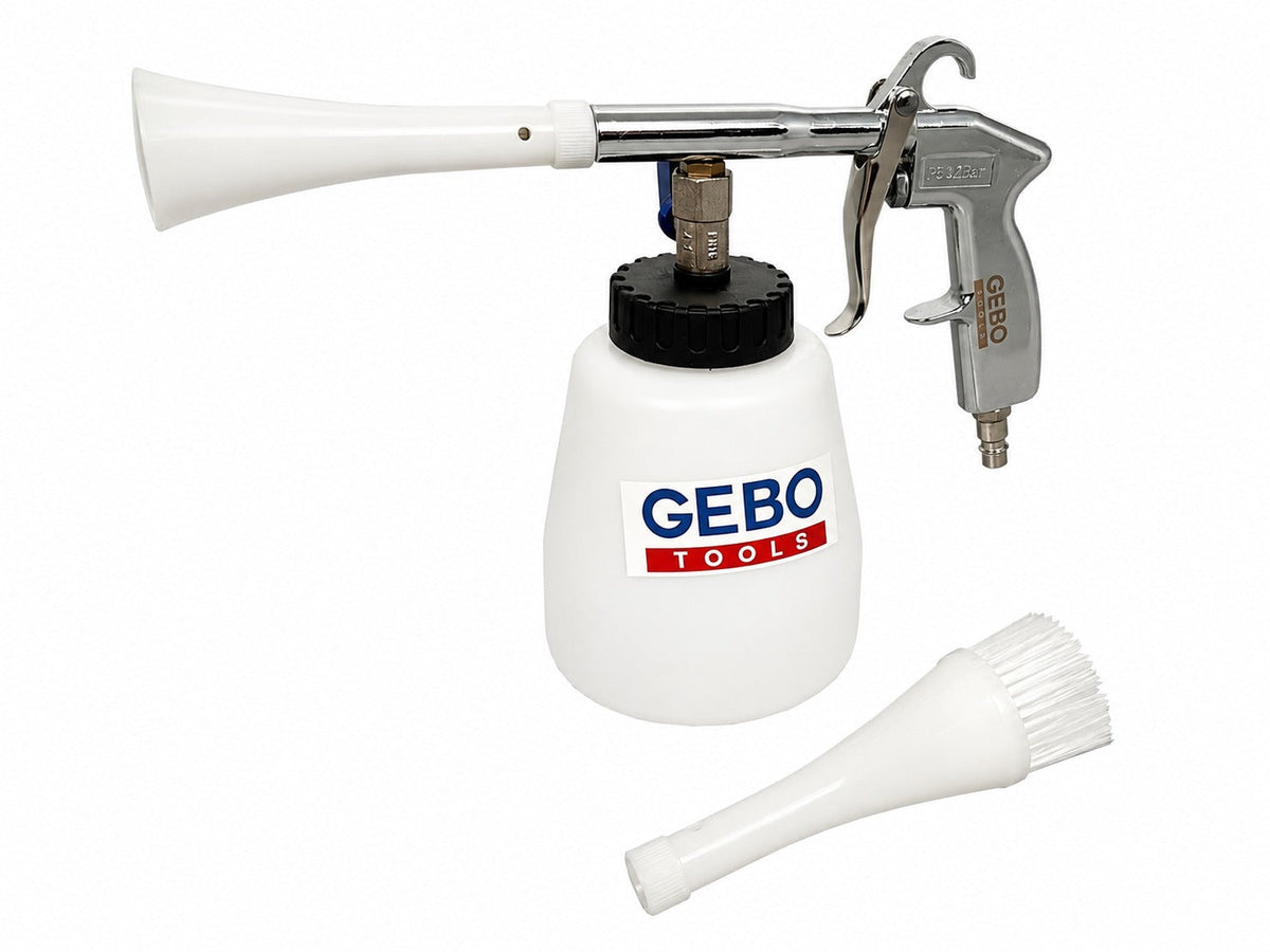 Kit pistola per soffiaggio a secco, pulizia, lavaggio interno auto ad aria compressa Tornador, modello 2 Gebo Tools