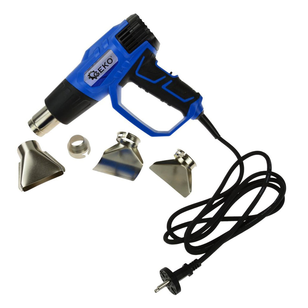 Pistola ad aria calda, termosoffiatore elettrico  2000w, con 4 accessori,Geko
