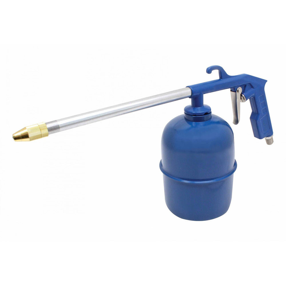 Pistola ad aria compressa con serbatoio metallico da 1 litro per lavaggio motore , 3-5 Bar ,canna lunga 230 mm
