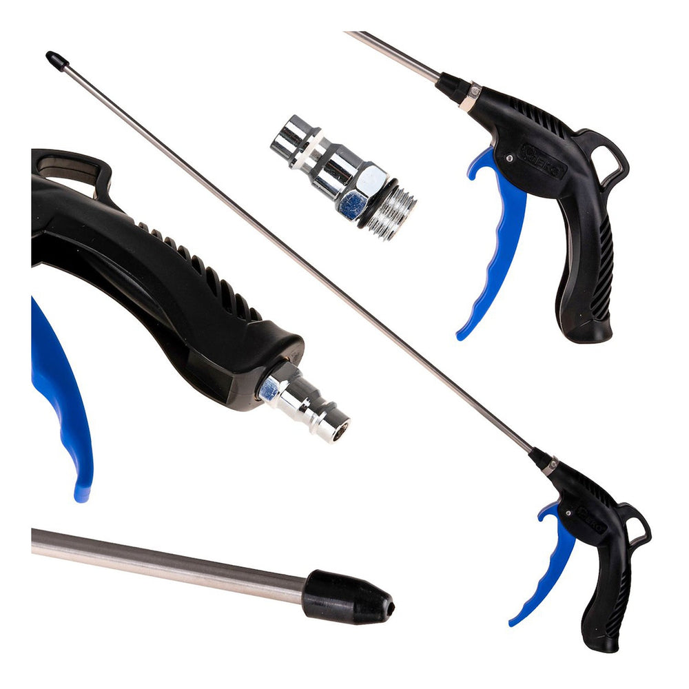 Pistola ad aria compressa con ugello da 50 cm e raccordo rapido 1/4", 15 Bar, per soffiaggio e lavaggio Geko