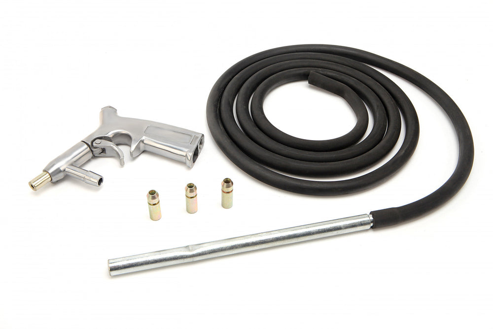 Pistola per sabbiatura,sabbiatrice con tubo da 3 m e 4 ugelli metallici