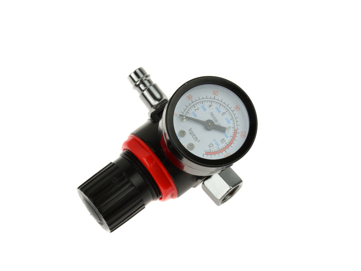 Pistola a spruzzo pneumatica con regolatore di pressione valvola di controllo dell'aria,con manometro e filtro separatore sifone per acqua compressore, pistola di verniciatura,con separatore filtro trappola acqua olio, filettatura standard 1/4", max 45psi