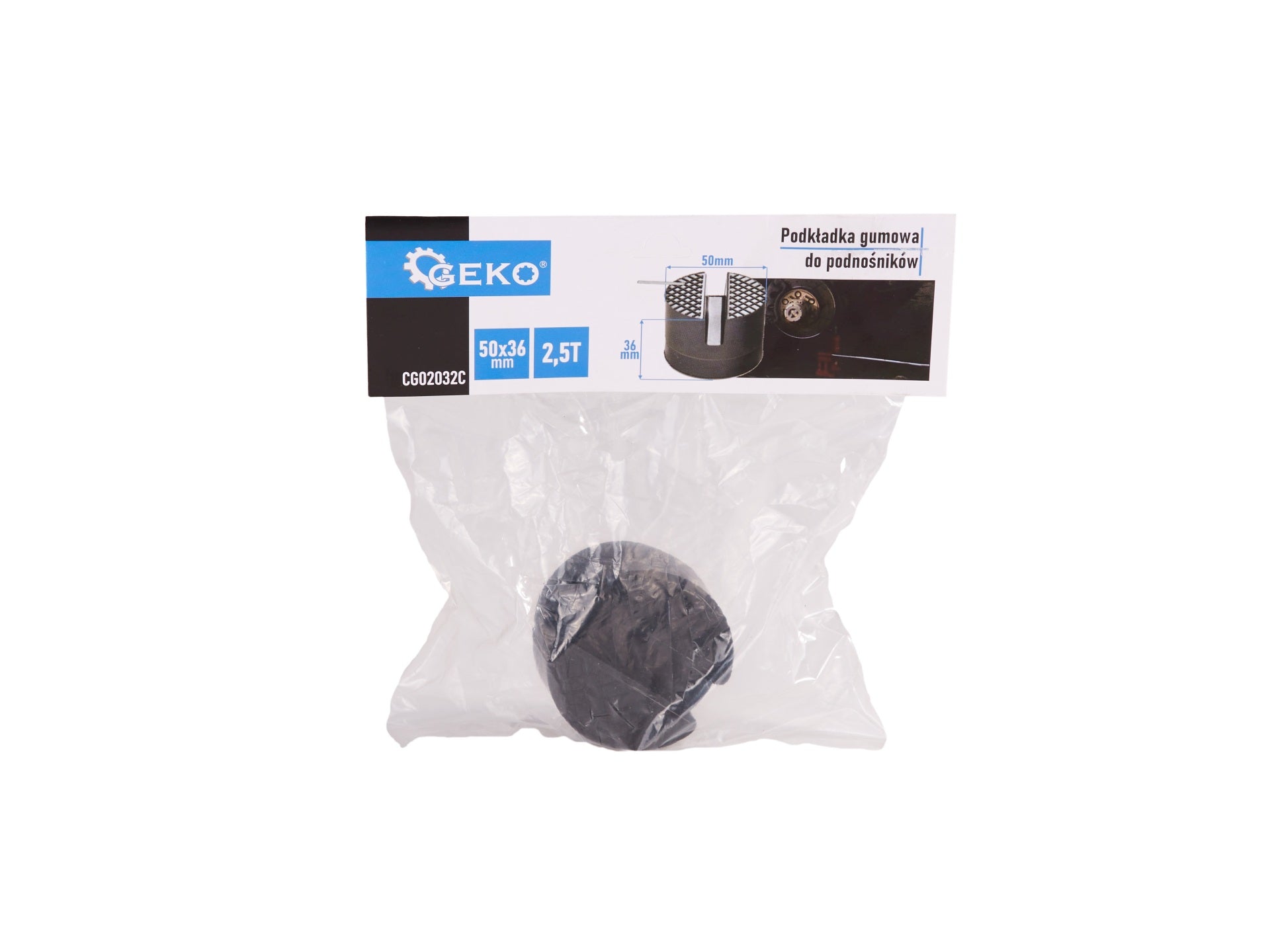 Tampone in gomma per cric con scanalatura, 50 × 36 mm – antiscivolo idraulico auto – adattatore resistente – attrezzi officina 2,5 t
