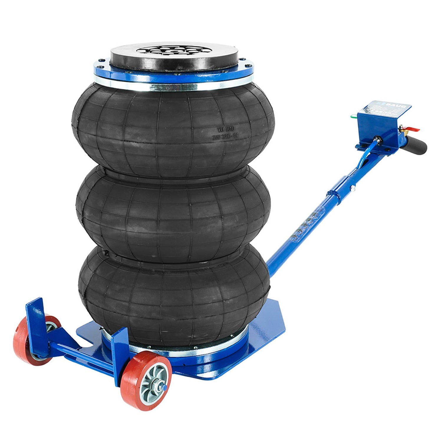 Cric ad aria compressa, 6 tonnellate/6000 kg, cric airbag, cric pneumatico da sollevamento pneumatico con maniglia per auto, garage, sollevamento 15-40 cm, Baug