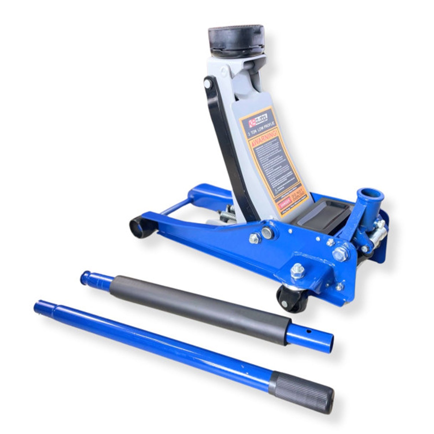 Cric sollevatore idraulico a carrello profilo basso a doppio pistone 3 tonnellate KB GLOBAL
