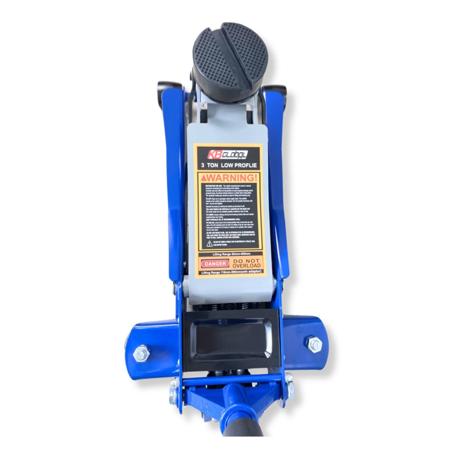 Cric sollevatore idraulico a carrello profilo basso a doppio pistone 3 tonnellate KB GLOBAL