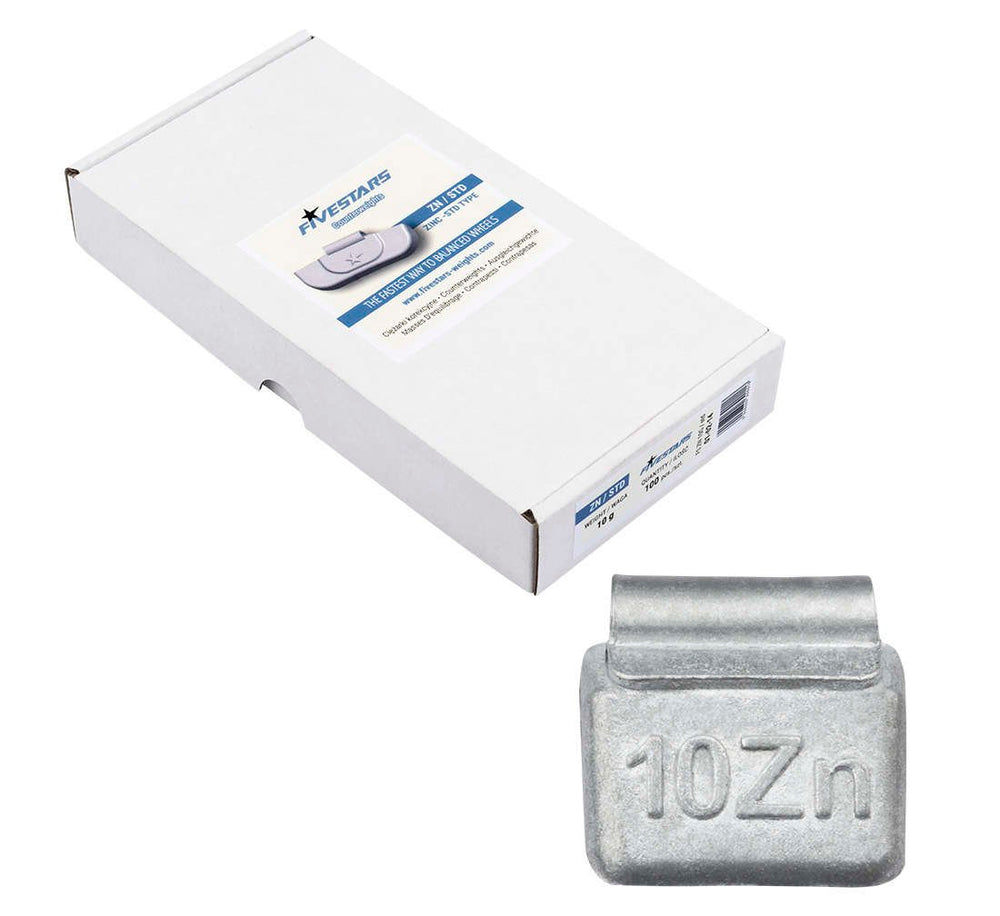 Set-kit contrappesi assortiti per equilibratura ruote in acciaio auto, pesi cerchi, 10 g 100 pezzi Zn 1 kg