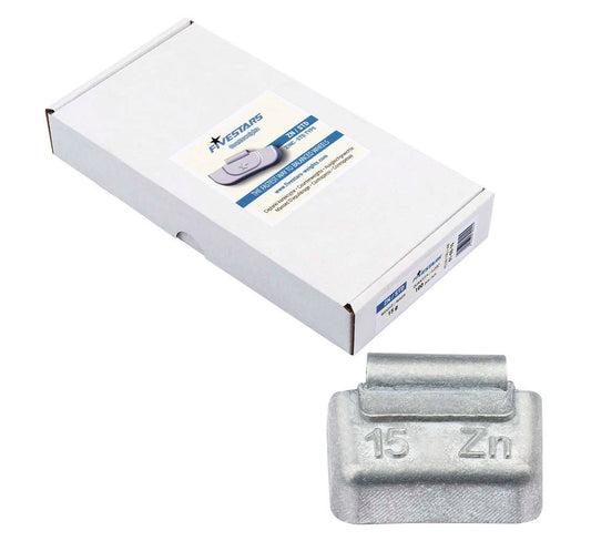 Contrappesi assortiti per equilibratura ruote in acciaio auto, pesi equilibratura cerchi, 15 g 100 pezzi Zn 1,55 kg