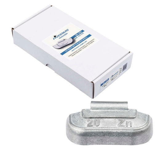 Contrappesi assortiti per equilibratura ruote in acciaio auto, pesi equilibratura cerchi, 10 g 100 pezzi Zn 1 kg