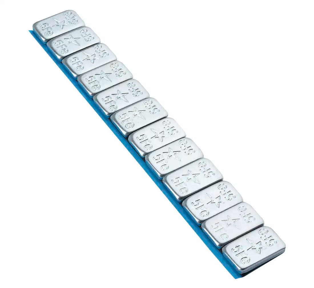 Striscia adesiva pesi equilibratura, contrappesi adesivi per cerchioni auto, pesi di bilanciatura, per auto, furgoni e SUV, 5 g round FiveStars 100 strisce
