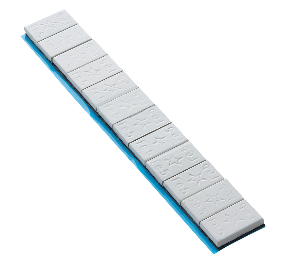 Striscia adesiva pesi equilibratura, contrappesi adesivi per cerchioni auto, pesi di bilanciatura, per auto, furgoni e SUV, 5 g Five Stars Edgy 100 strisce grigio opaco